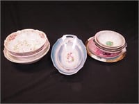 13 pieces of decorative china, mostly bowls, all