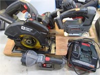 PORTER CABLE CORDLESS TOOL SET -- UNTESTED