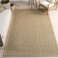 W5319  nuLOOM 6' Square Seagrass Area Rug, Beige