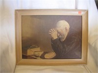 Vintage Praying Man Print