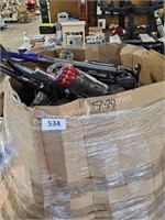 box of asst dyson vacuums (not tested)
