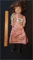 15" Vintage German A and M Bisque Doll.
