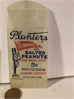 PLANTERS PEANUT THE NICKEL LUNCH WAX POUCH