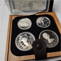 Silver Set Of 4 Montreal Olympia App 150G  Coin
