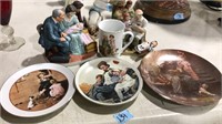 COLL OF NORMAN ROCKWELL, PLATES & FIGURINES