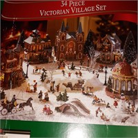 Victorian Christmas village, 34 piece set