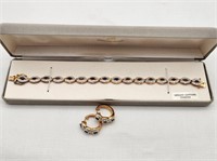 Diamond & Sapphire Bracelet & Earrings