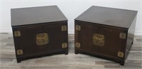 John Widdicomb Asian style side tables