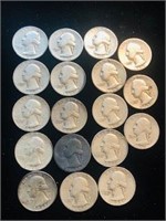 18 silver Washington  Quarters