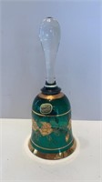 Bohemia crystal emerald color bell