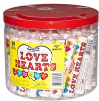 Love Hearts, 50 Count *CONTAINER IS CRACKED*