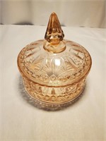 Pink Depression Glass Candy Dish