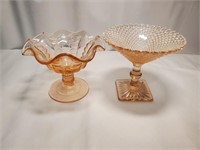 Pink Depression Glass Candy Dishes