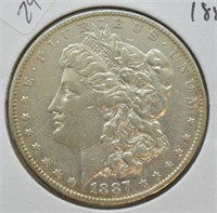 1887 MORGAN DOLLAR  VF