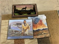 3 OLD NATIVE AMERICAN FRAMED PRINTS