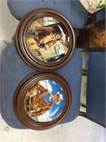 Pair of John Wayne collector plates