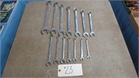 SET OF ROUGH NECK COMBINATION WRENCHES 3/8"-1 1/4"