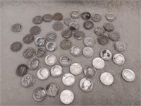 1 Roll-50 Roosevelt Silver Dimes
