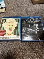 Concert Blu-rays of Pink and Adele