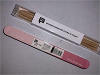2 Nail Files & Manicure Sticks
