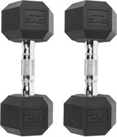 CAP 25 lbs Coated Dumbbells -Set