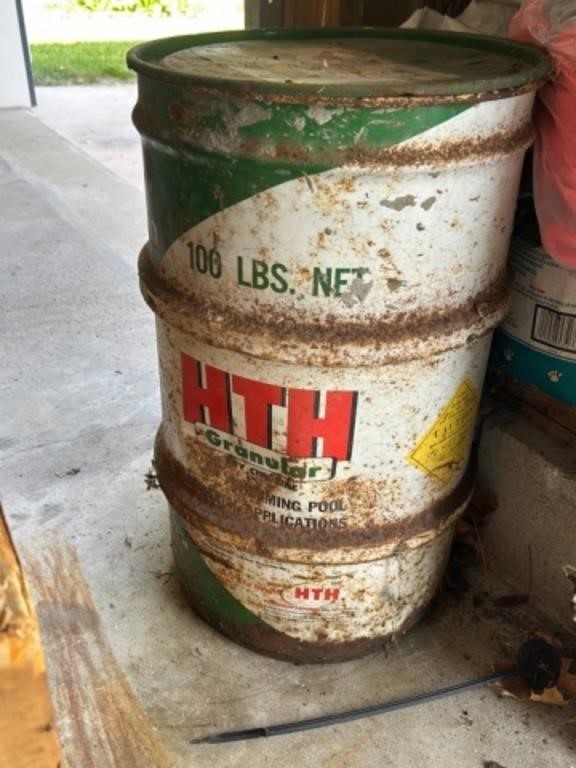 HTH granular 100 pound grease tub with some grease