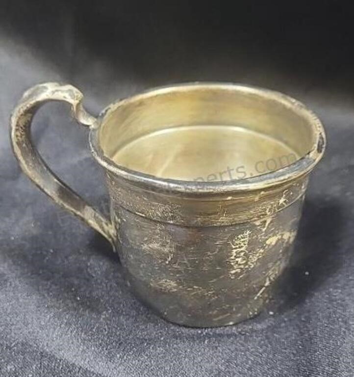 Silver plated baby cup.