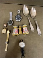 Fashion Watches, Opera Glasses & Plated Spoons