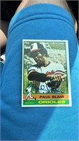 Paul Blair 1976 Topps Autographed Baseball card or