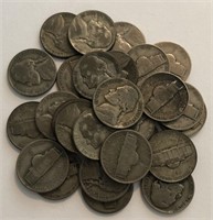 Bag of (29) Jefferson War Nickels