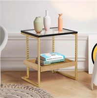 Side/end table with gold legs 17”