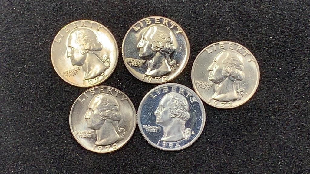 1994-S Silver Proof, plus (4) Proof or UNC