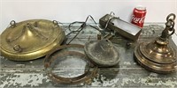Group of  vintage lighting parts