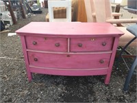Pink Painted 3 Drawer Dresser