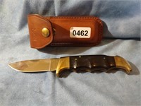 Kershaw Folding Field Knife w/Leather Case