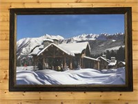 56" x 40" Large Skiing Print