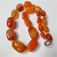 $1000 Silver Red Agate Necklace