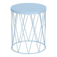 N5003  Hampton Bay Surf Blue Metal Side Table, 18.