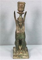 Egyptian Revival Bronze Candlestick