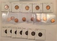 (14) Lincoln Wheat Cents, All Higher Grade