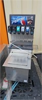 Six head pop dispenser with ice bucket
