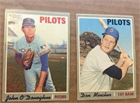 2 1970 Topps Baseball - Seattle PILOTS #185 /441