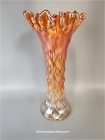Carnival Fenton Antique Rustic Vase 9"H.