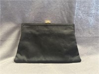 VINTAGE 9.5 INCH BLACK CLUTCH BAG