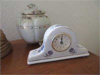 Porcelain Jelly Pot and Porcelain Elgin Clock