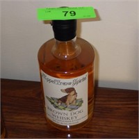 UNOPENED BOTTLE BROWN DOG WHISKEY  BURLINGTON >>>