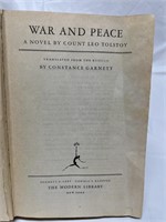 1931 War and Peace leo Tolstoy Modern library