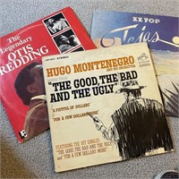 3 Vintage Vinyl Records ZZ Top Otis Redding Hugo
