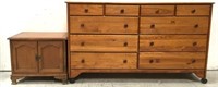 (2)pc. Maco  Wood  Products Rolling Dresser &