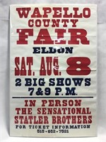 Poster VTG Wapello County Fair Statler Bros